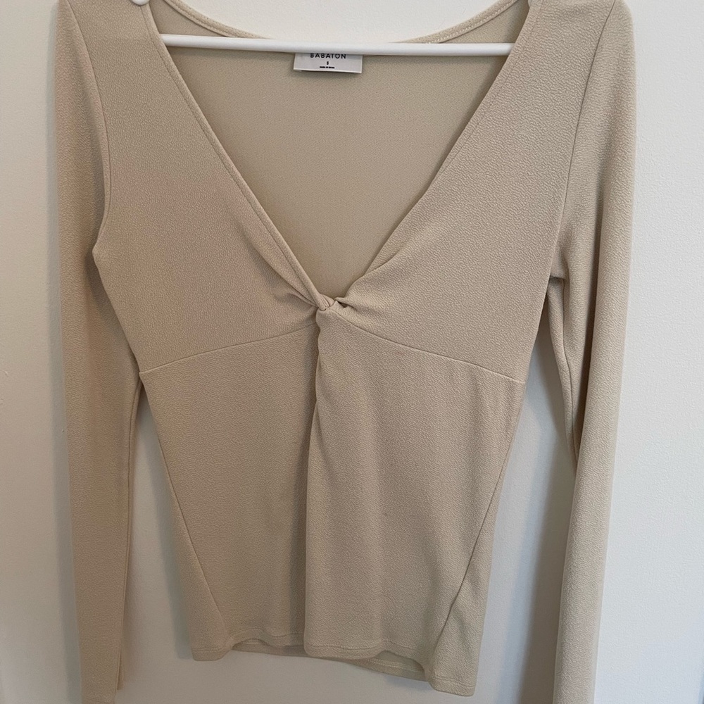 Aritzia Babaton Plunge Long-Sleeve (Size S)